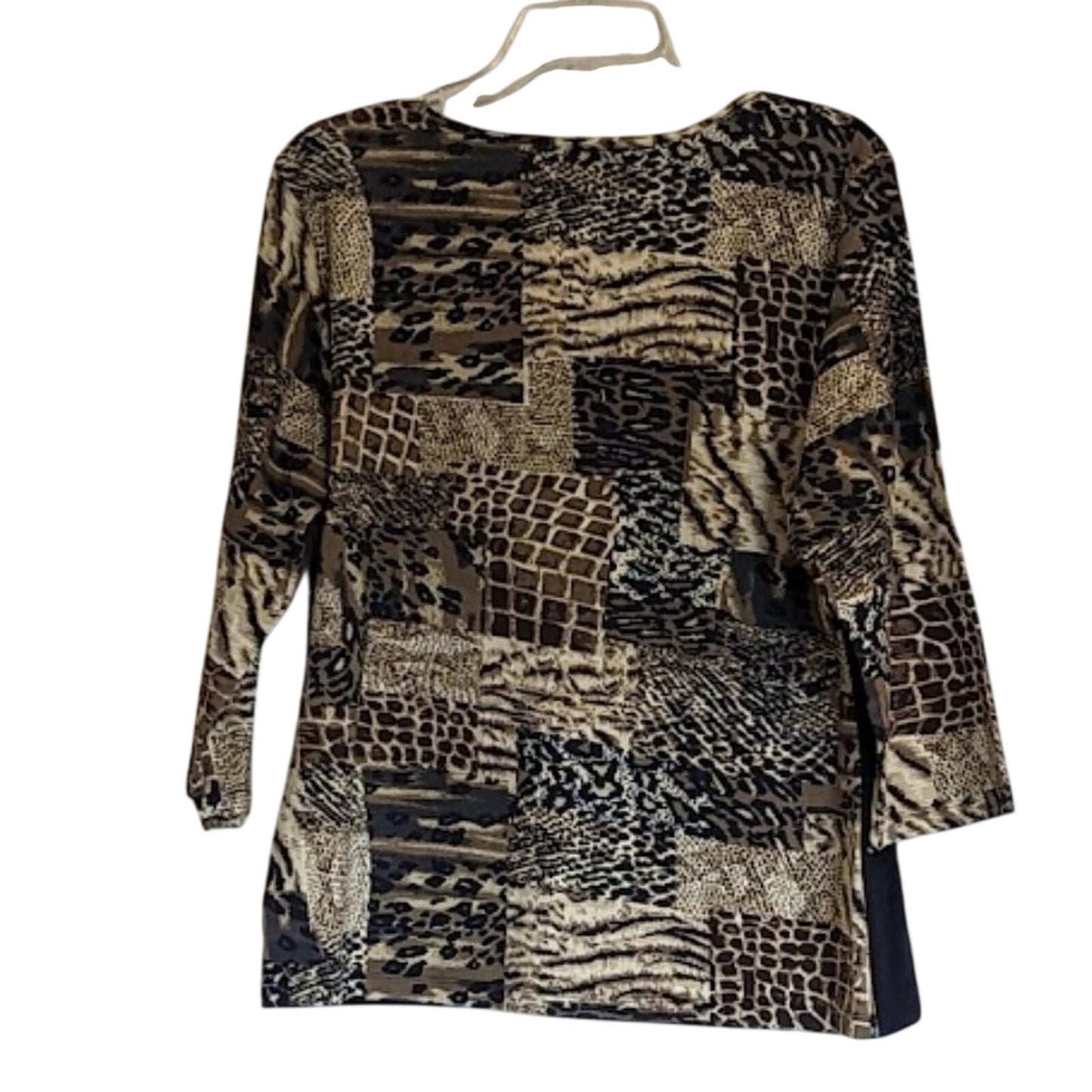 Laura Ashley NWT Size Medium Three Quarter Length Sleeve Animal Print T-shirt