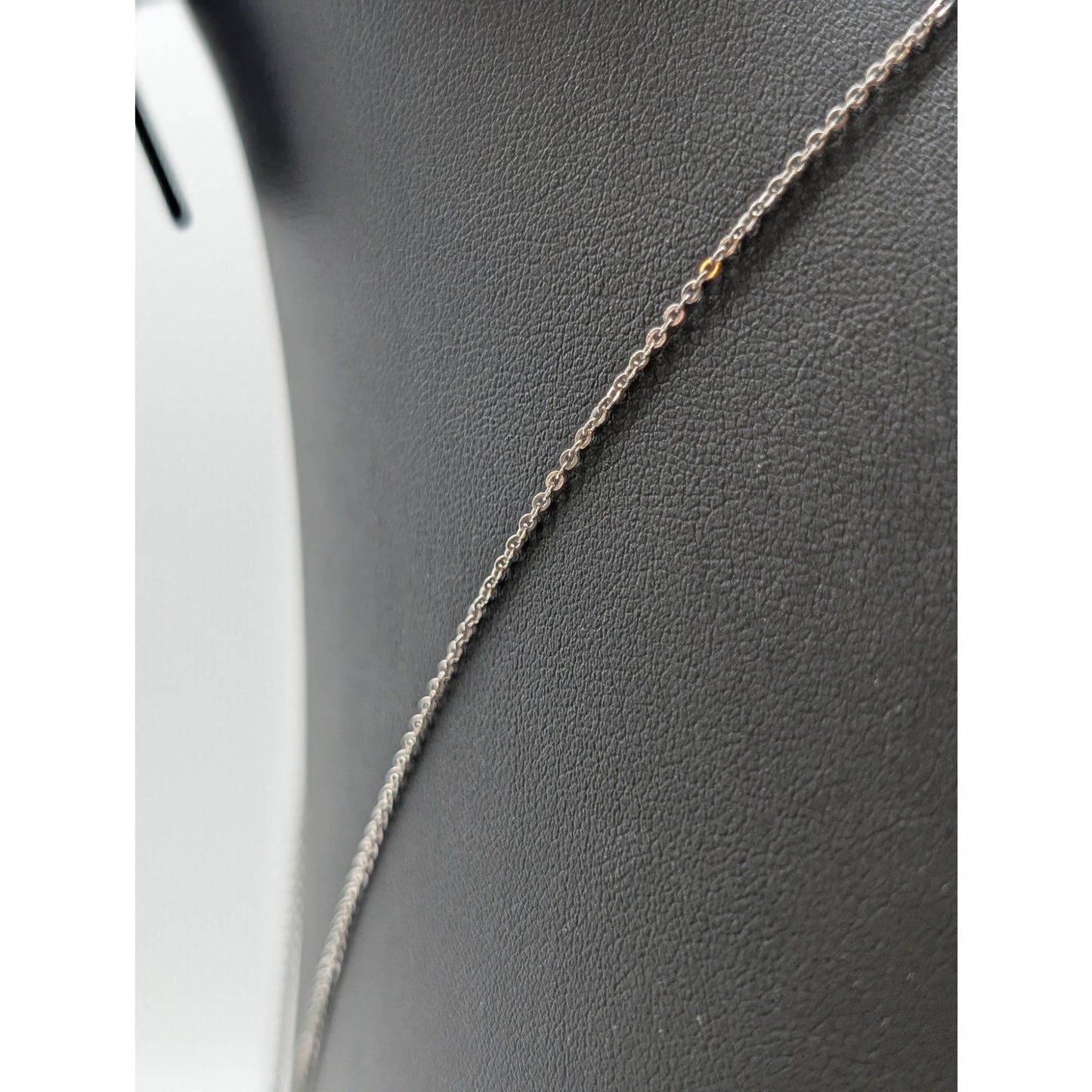 925 Sterling Silver Pink Crystal Teardrop Pendant 18" Necklace