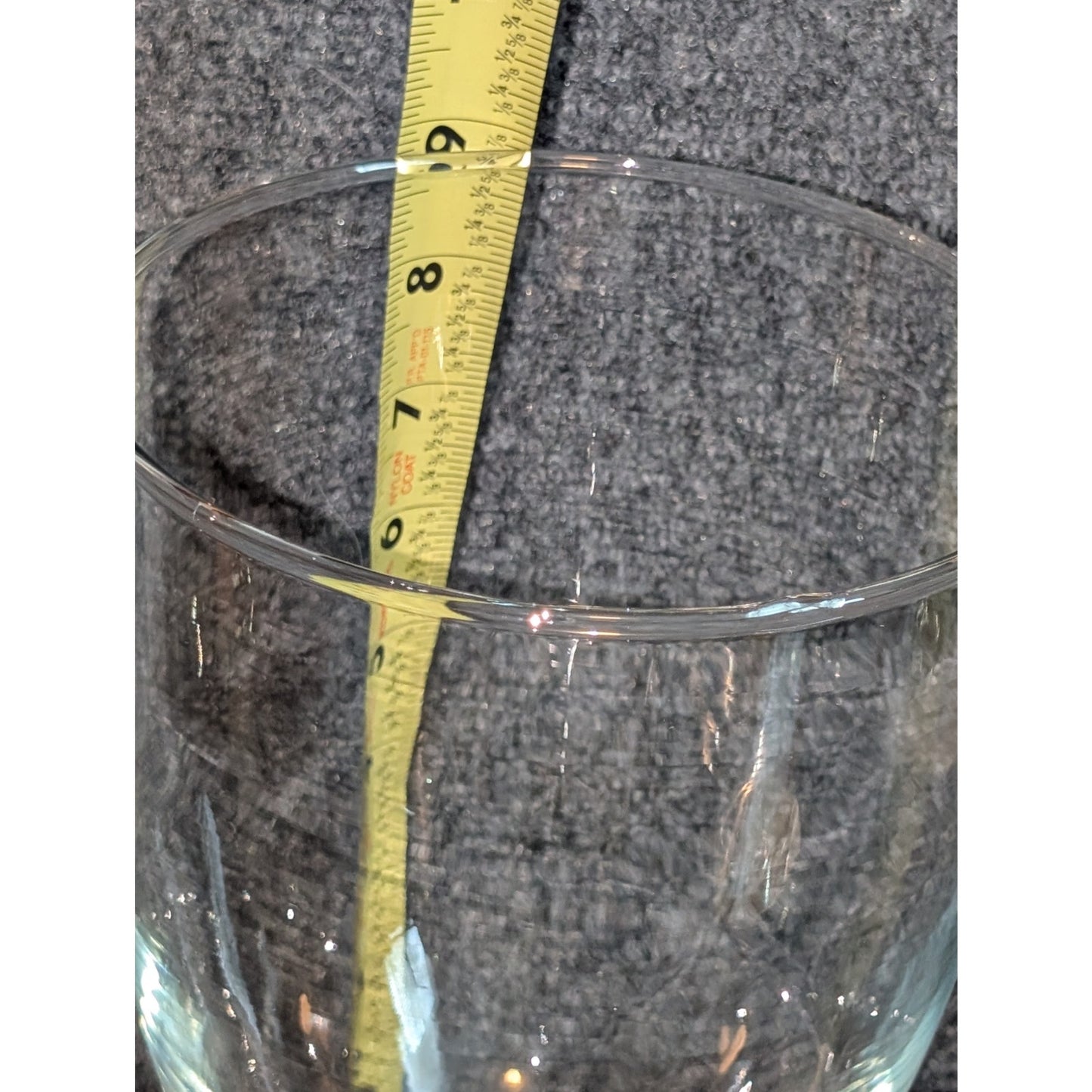 Clear Glass Heavy Base Wide Mouth Decorative Vase