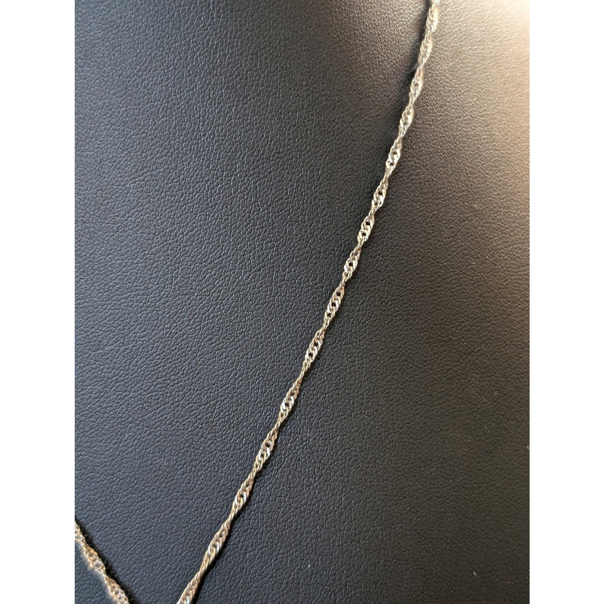 VTG 925 Sterling Silver Diamond Heart Pendant Fancy Sterling 18" Chain Necklace