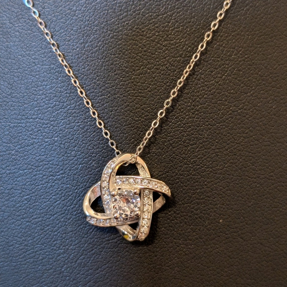 925 Sterling Silver Infinity CZ Love Know Pendant 16"-18" Necklace
