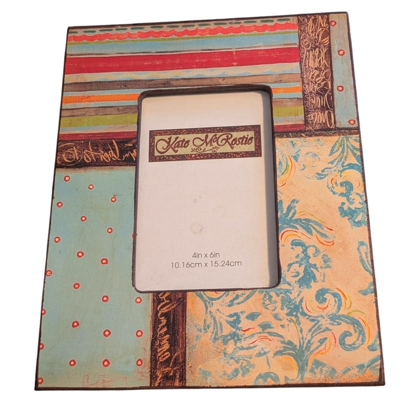 Kate McRostie 4 x 6 Creative Co-Op Southwestern Vibe Multi-Color Photo Frame