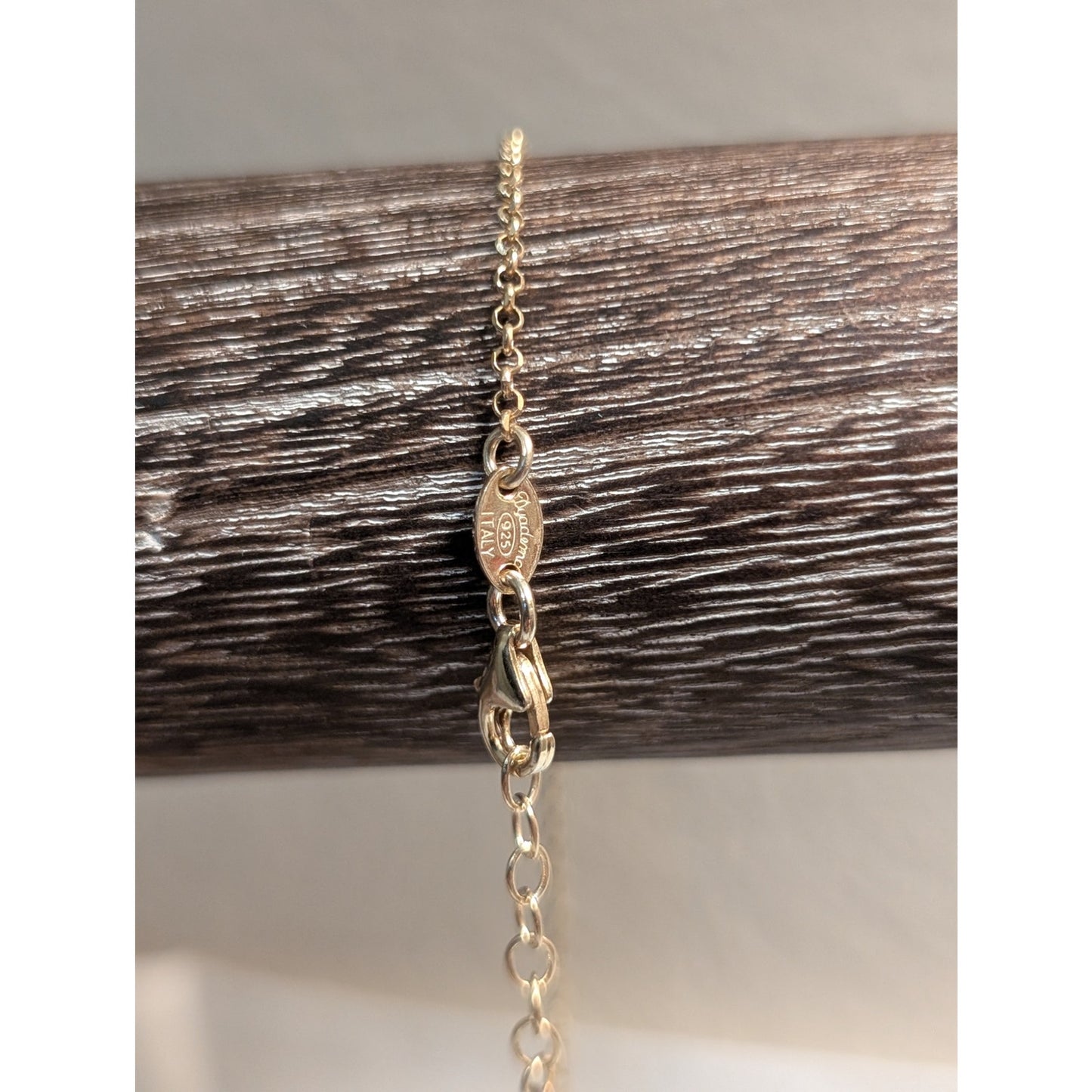 Dyadema 925 Italy Vermeil MOP Quadrafoil Chain Link Bracelet