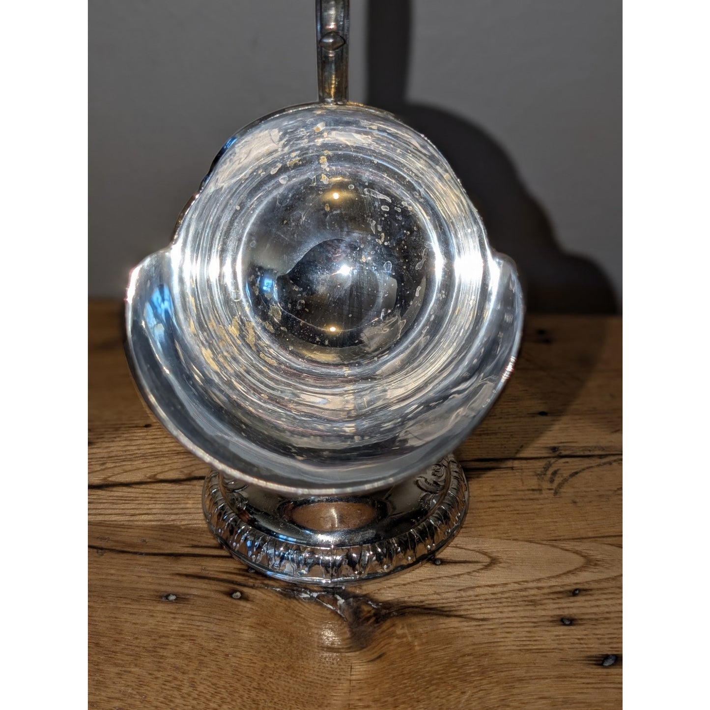 Vintage Victorian Repousse Silver Plated Sugar Scuttle With Scoop