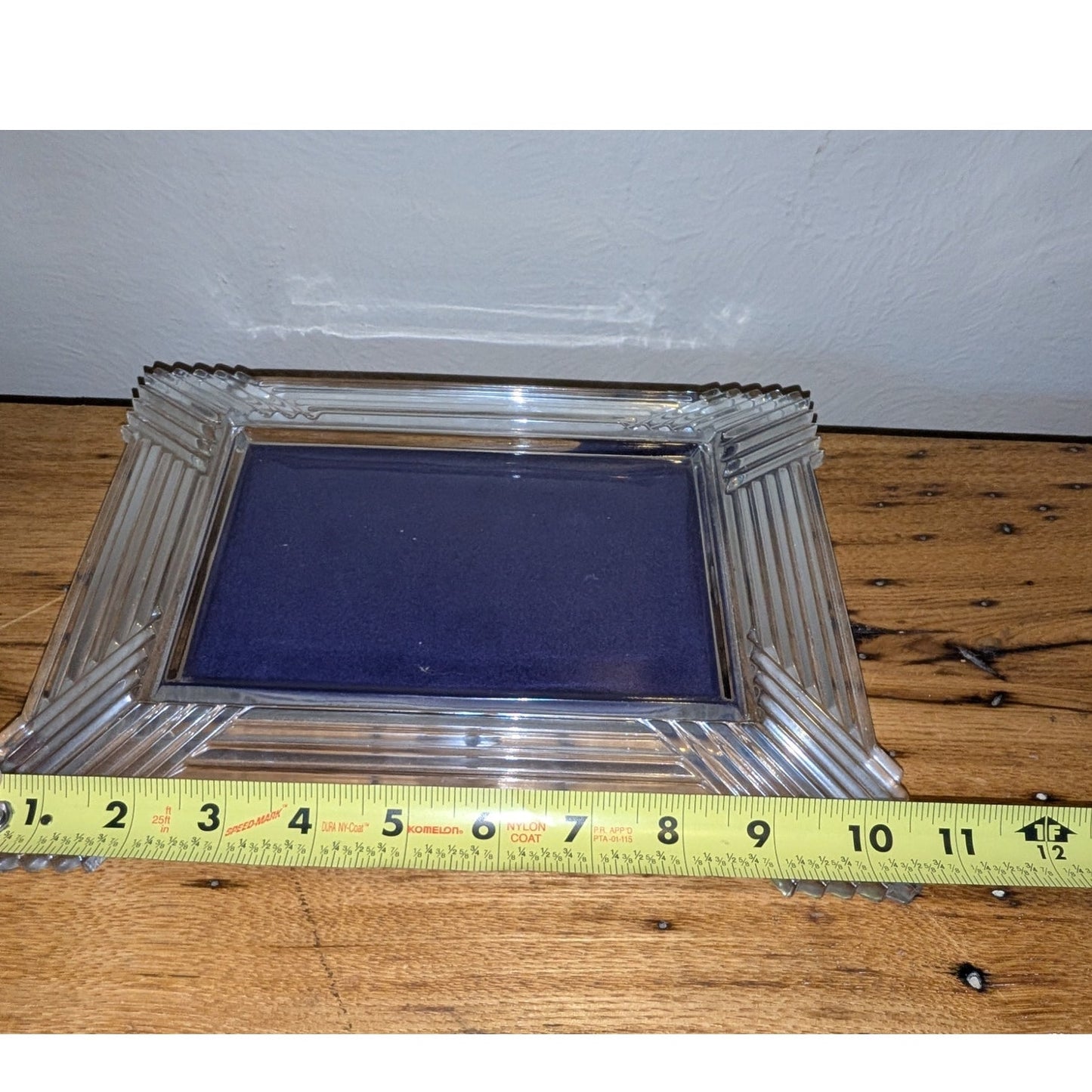 VTG Mikasa Art Deco Style Crystal Glass Clear Picture Frame Holds 5 X 7 Photo