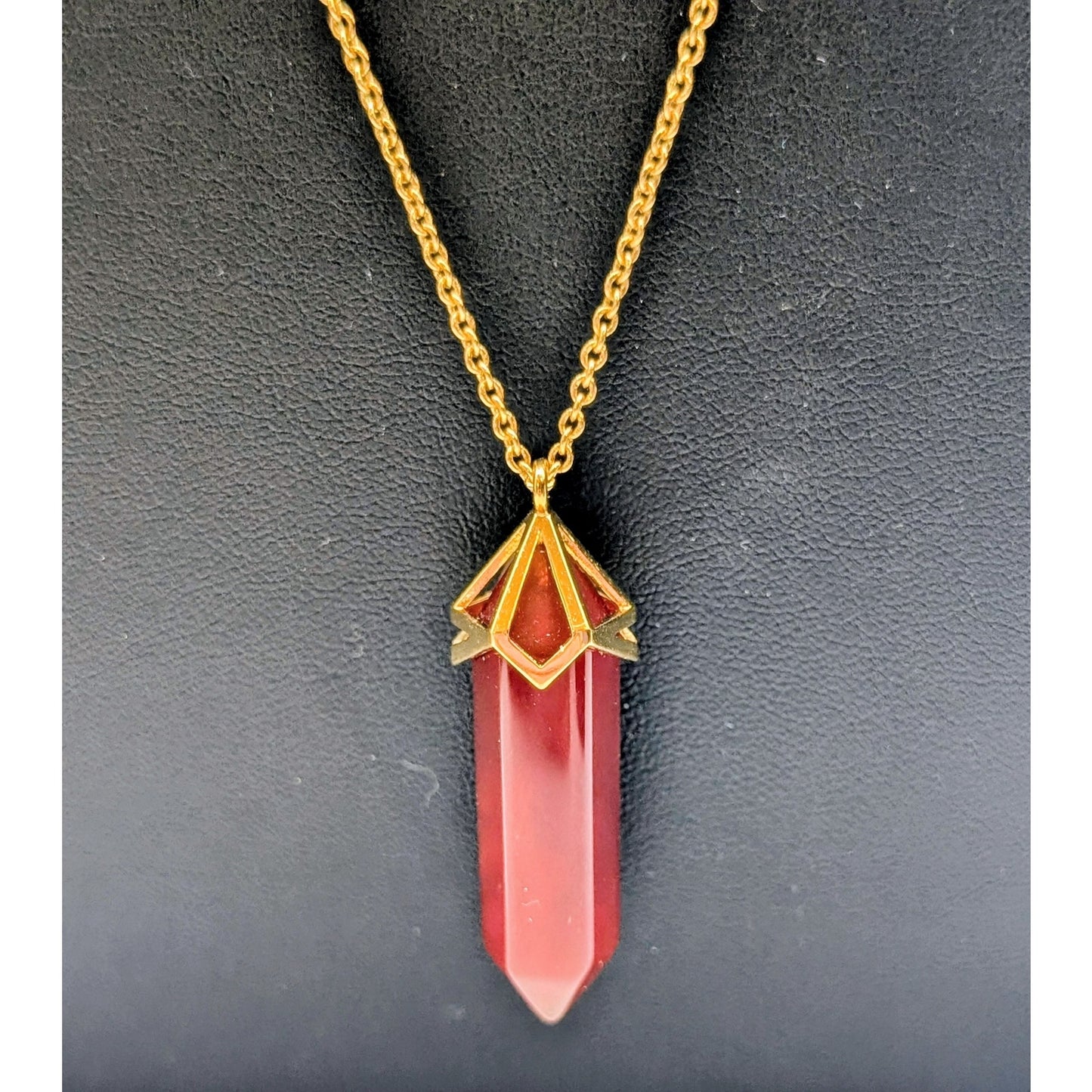 Lot of Three Stone Bead Gold Tone Necklaces