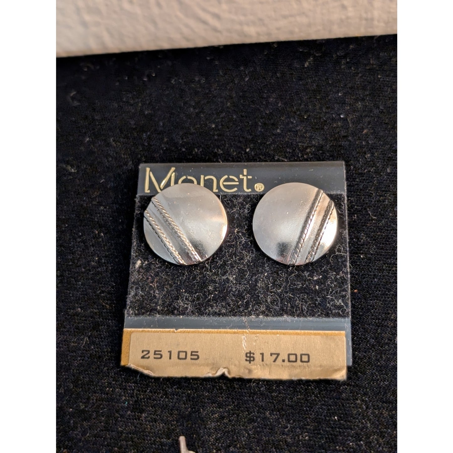 Lot of Three Pair Silver Tone Pierced Earrings