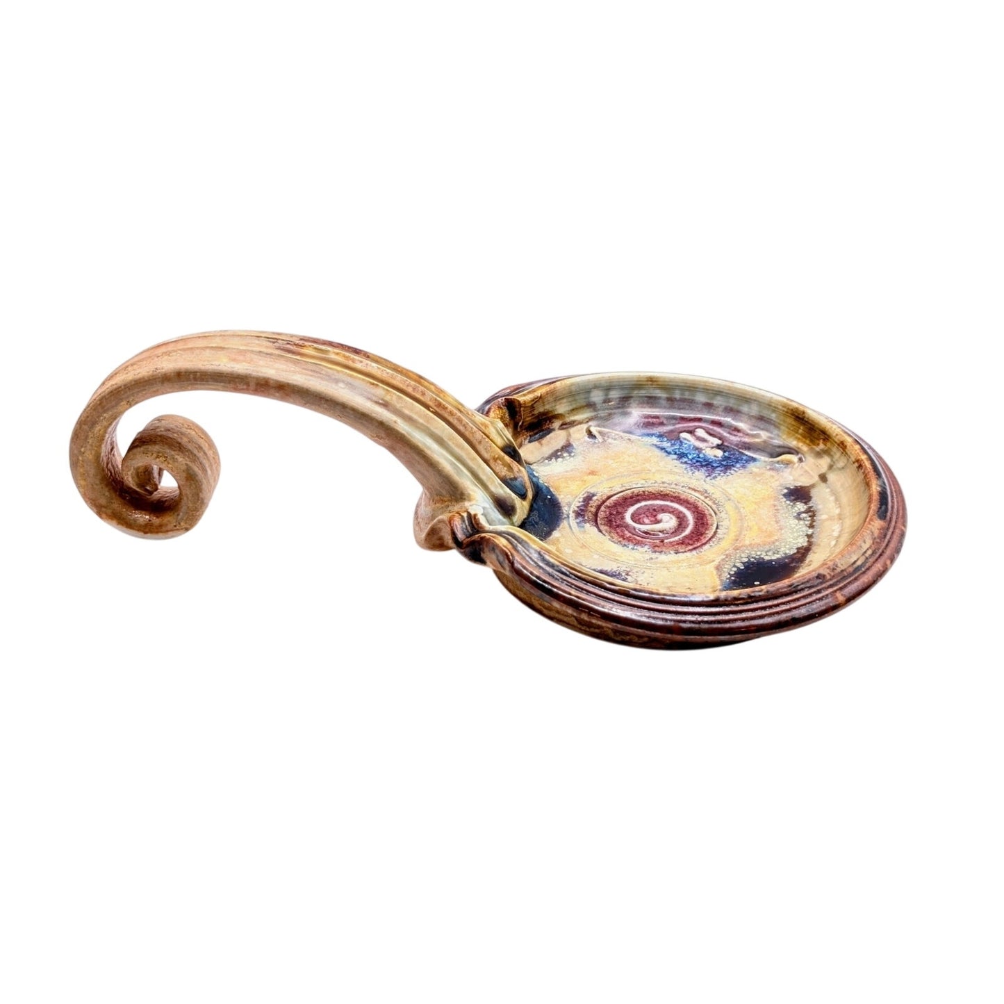 Signed Geoffrey Lloyd Fine Handmade Pottery Spoon Rest