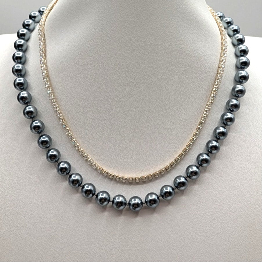 Lot of Eleven Blue & Silver Tone Jewelry Pieces Necklaces, Bracelets & Earrings