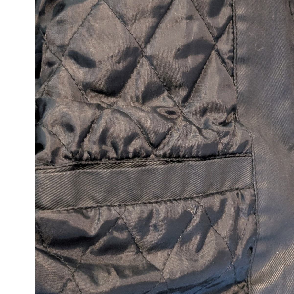 BKE Standard Fit Washed Out Charcoal Front Zip Removable Hood Bikers Jacket Sz M