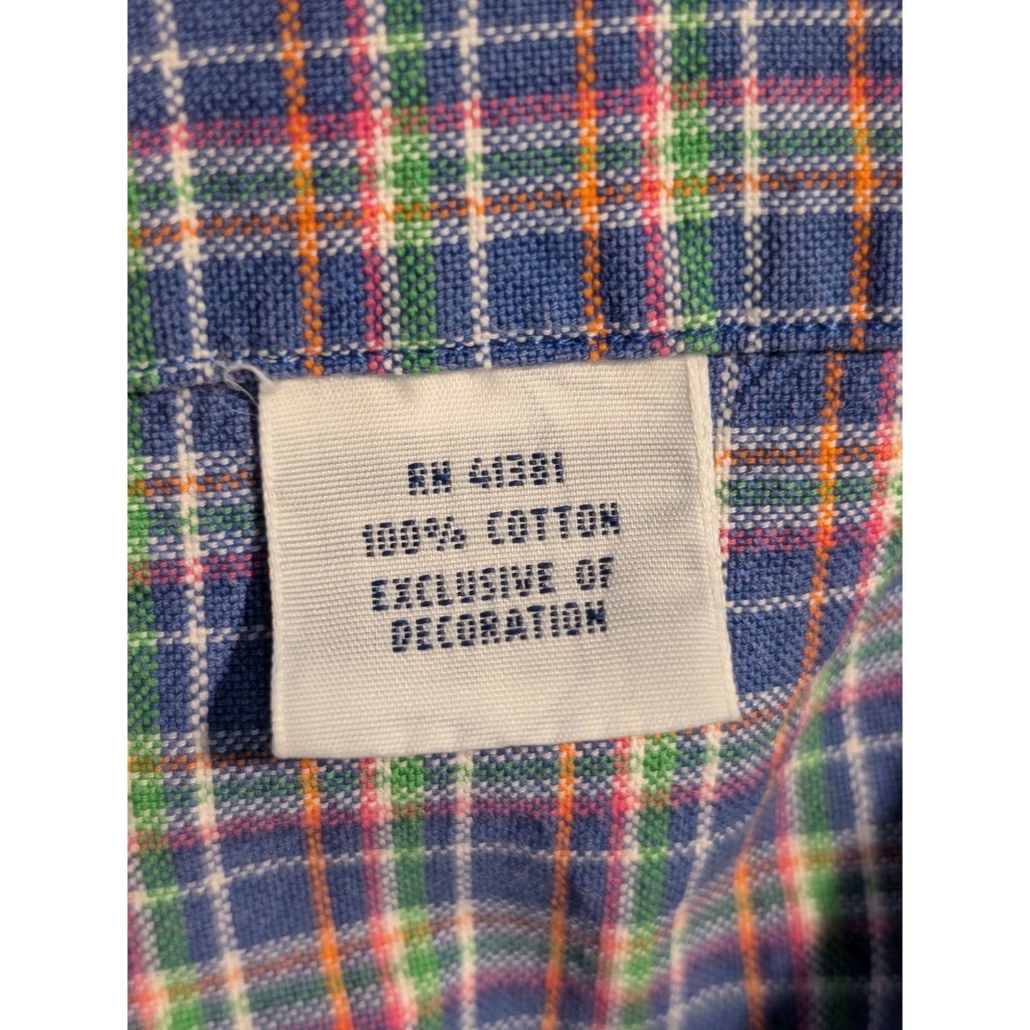 Ralph Lauren Oversized Periwinkle Plaid Button Down Shirt Mens Size L