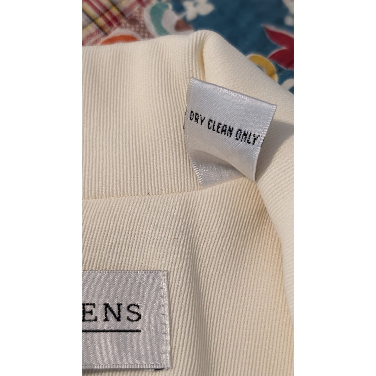 Valerie Stevens Cream Black Trim Lightweight Lined Blazer Womens Sz 8