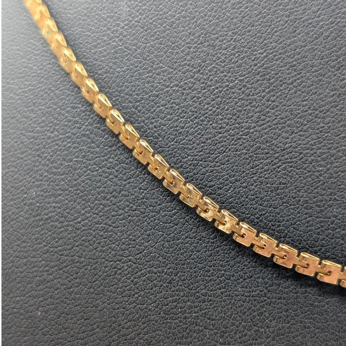 Vintage Gold Tone Petite Square Link Chain 18.5" Necklace