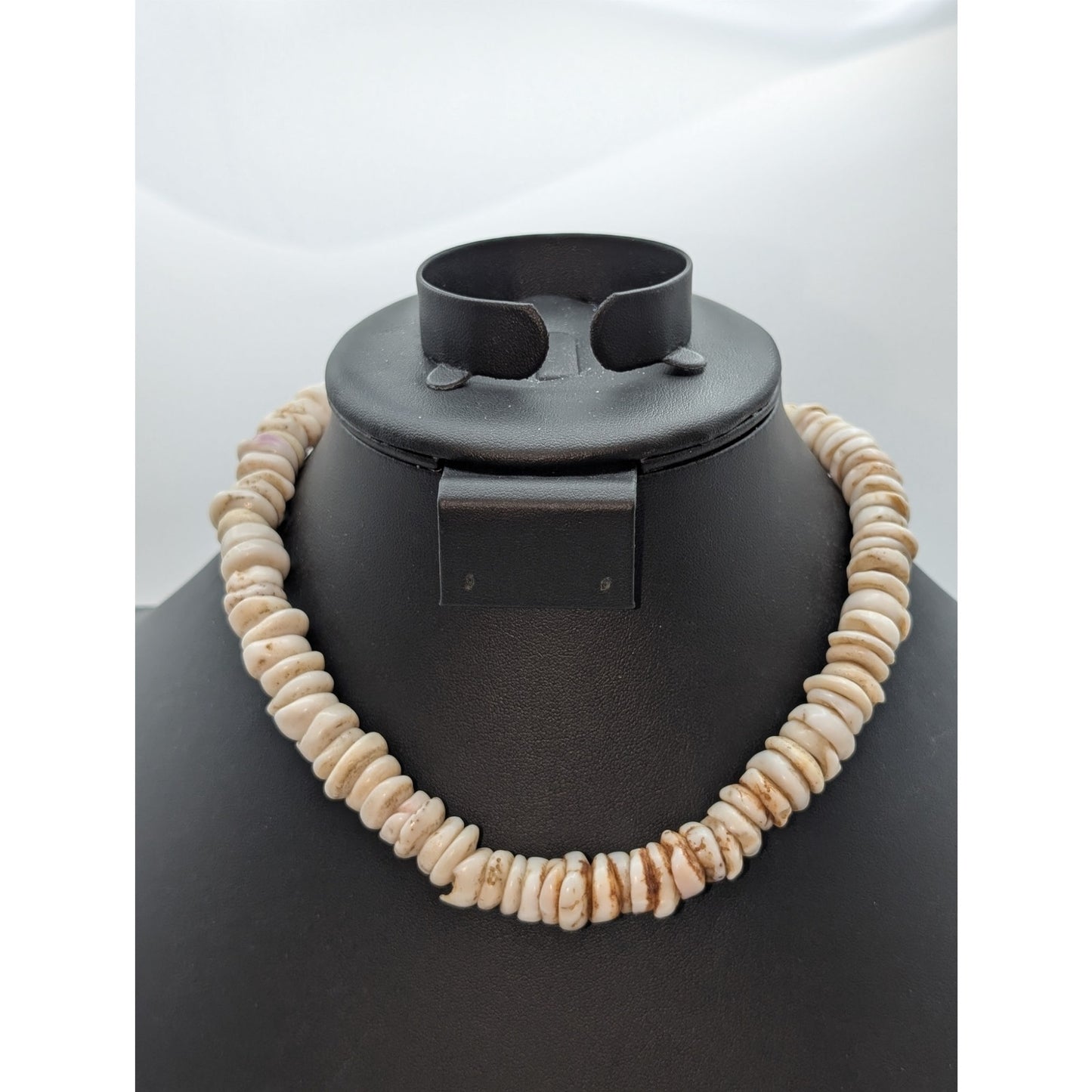 Vintage Genuine X-Large Up to 15mm Puka Shell Barrel Clasp 16.5" Necklace