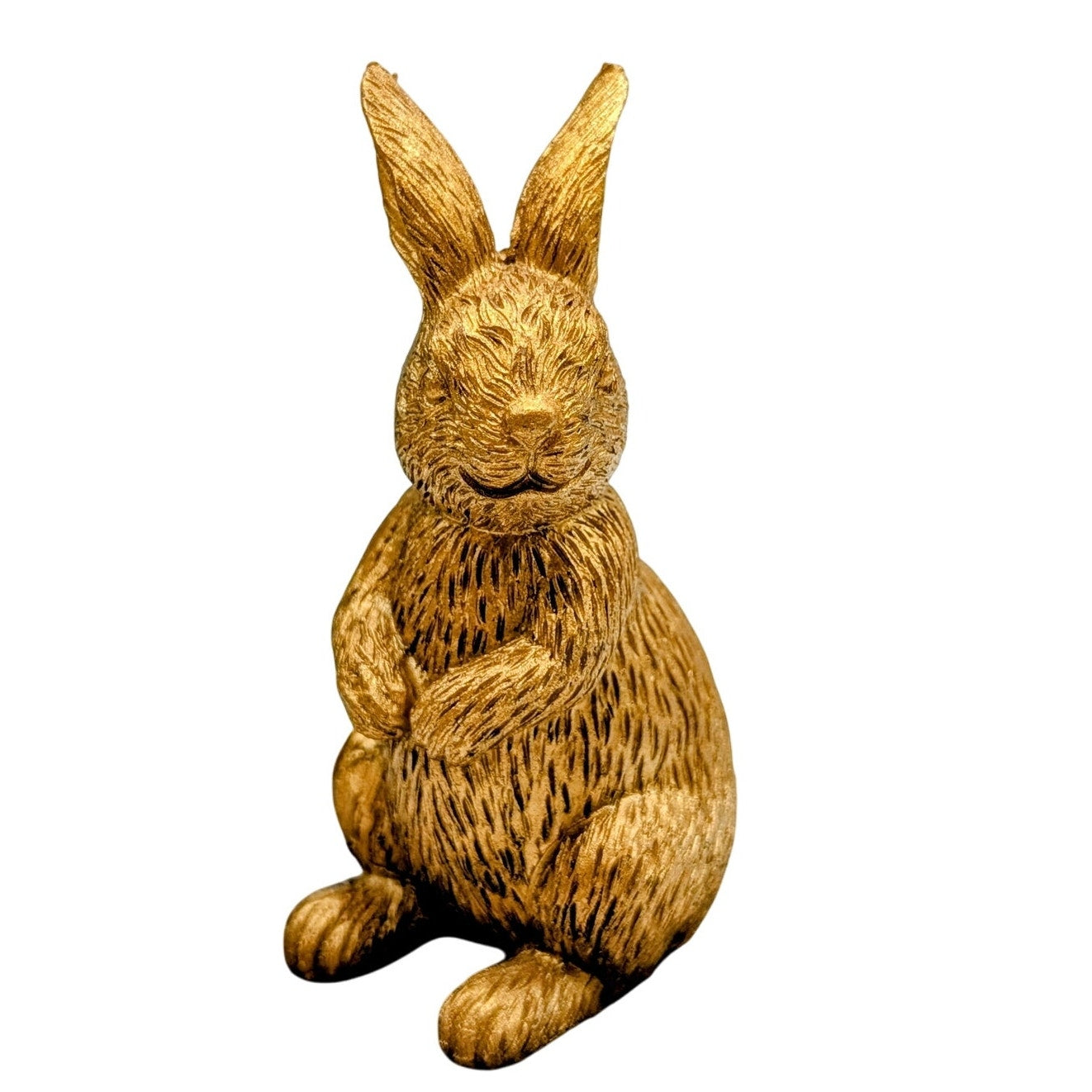 Gold Resin Bunny Figurine