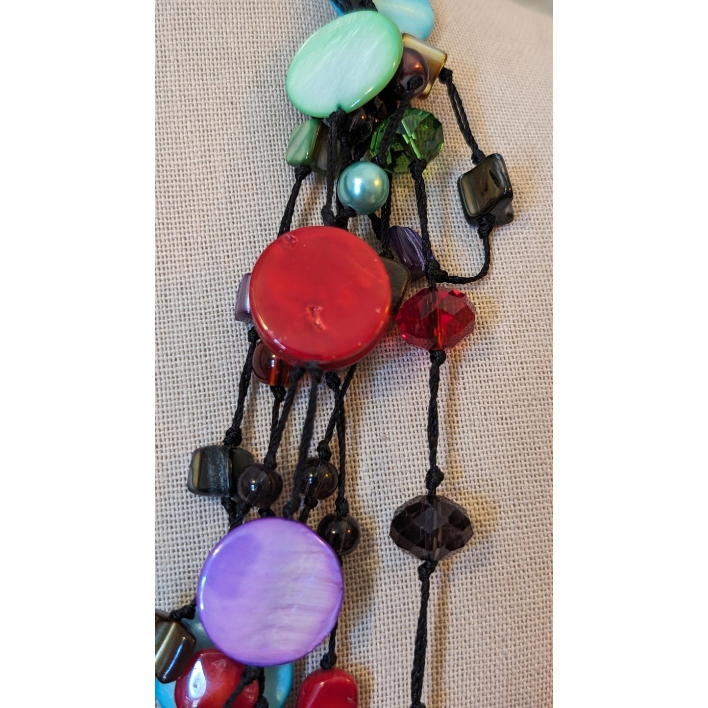 Premiere Designs Explosion of Color Glass Bead Seven-Strand Necklace
