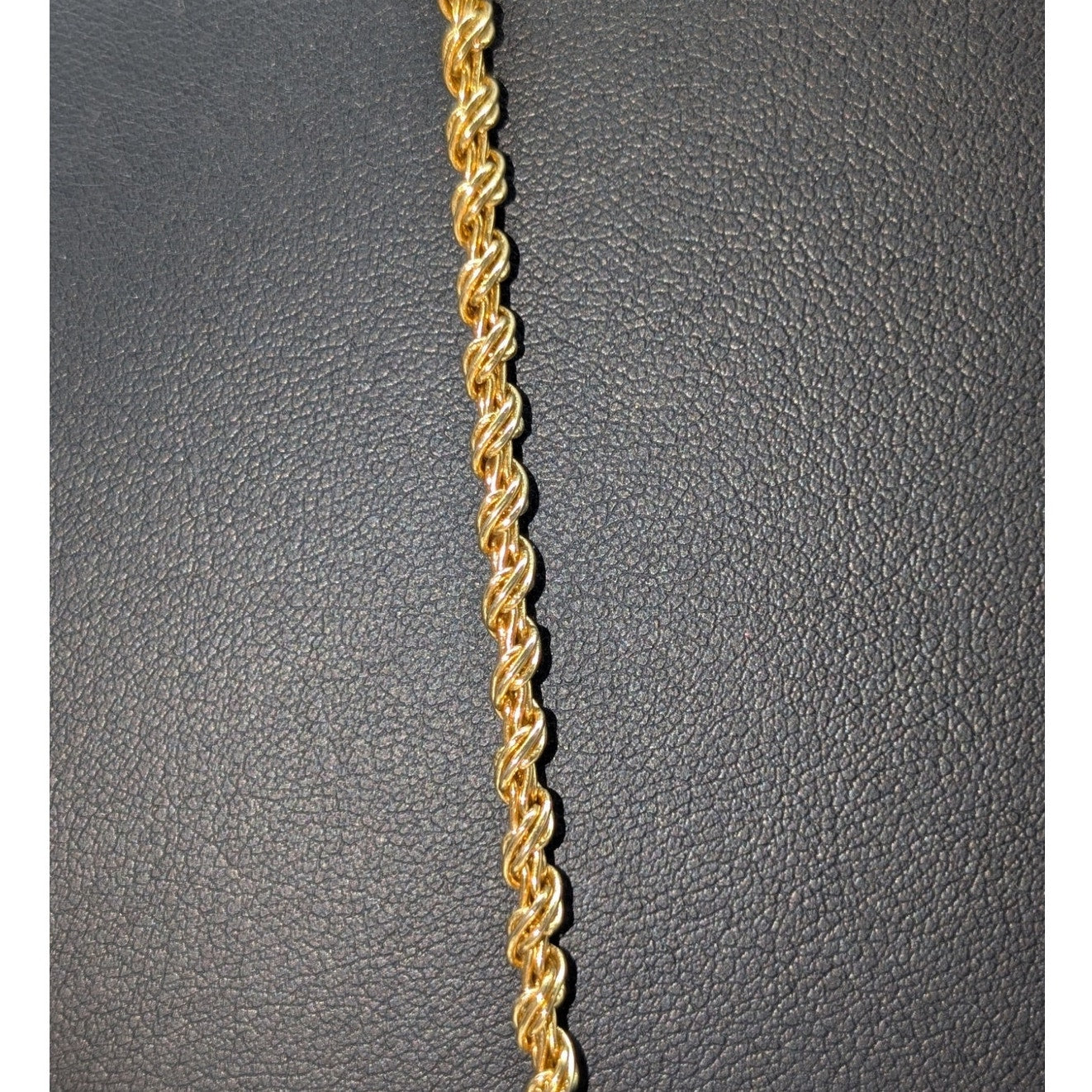 Vintage Monet Gold Tone Fancy Wrapped 36" Chain Necklace