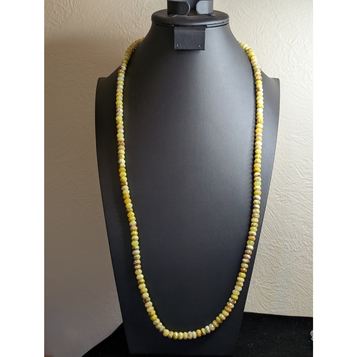 DTR Jay King 925 Silver Faceted Prehnite Beaded 36" Long Necklace 70.4g