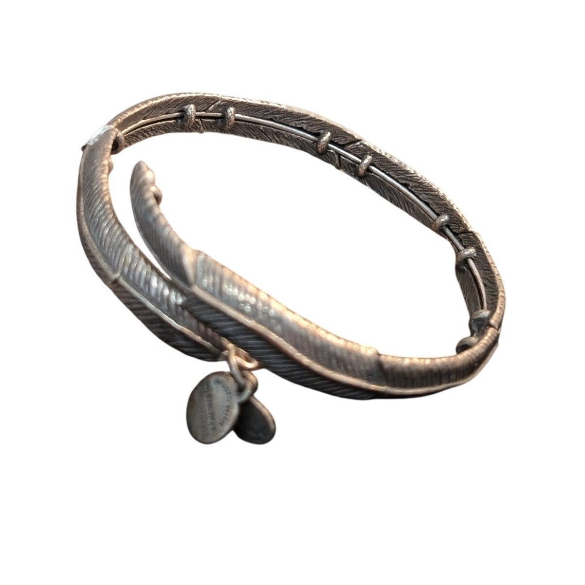 Two Alex and Ani Silver Tone Flex Wire Bracelets