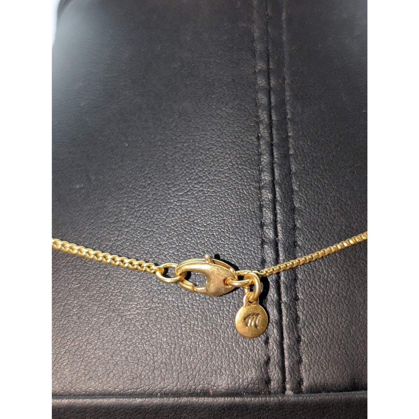 Madewell Gold Tone Dot Box Chain 16" 17.25" or 18.5" Necklace
