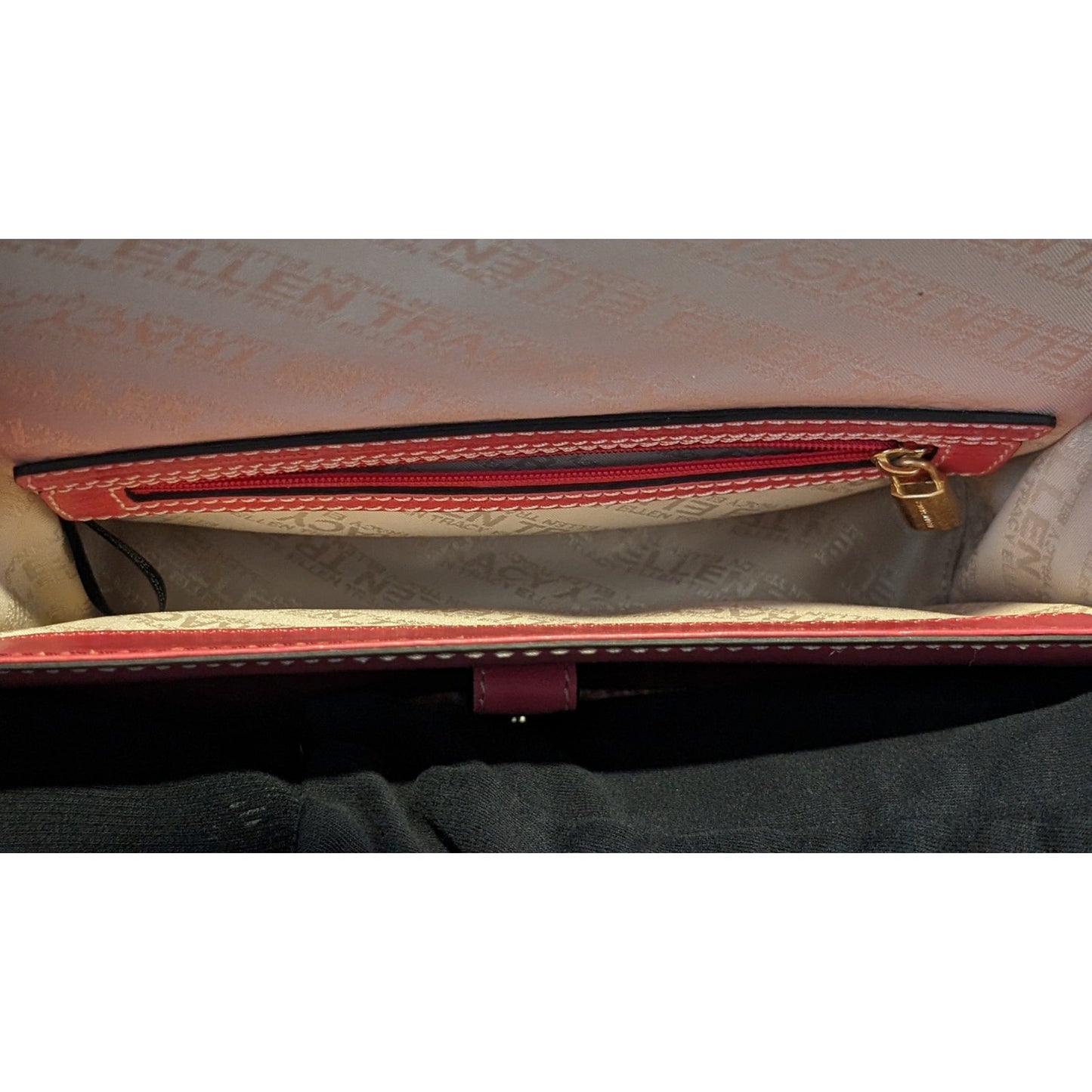 Ellen Tracy Vintage Pink Leather Chain Strap Shoulder Bag