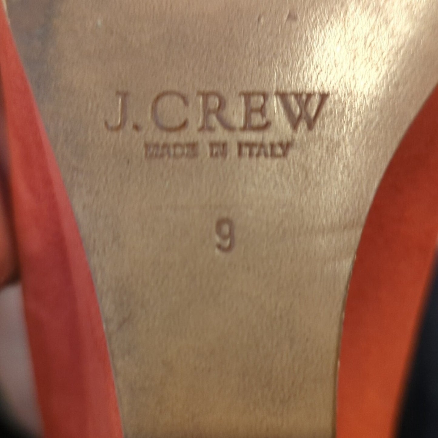 J. Crew Made in Italy Martina Red Suede Wedges Women's Size 9
