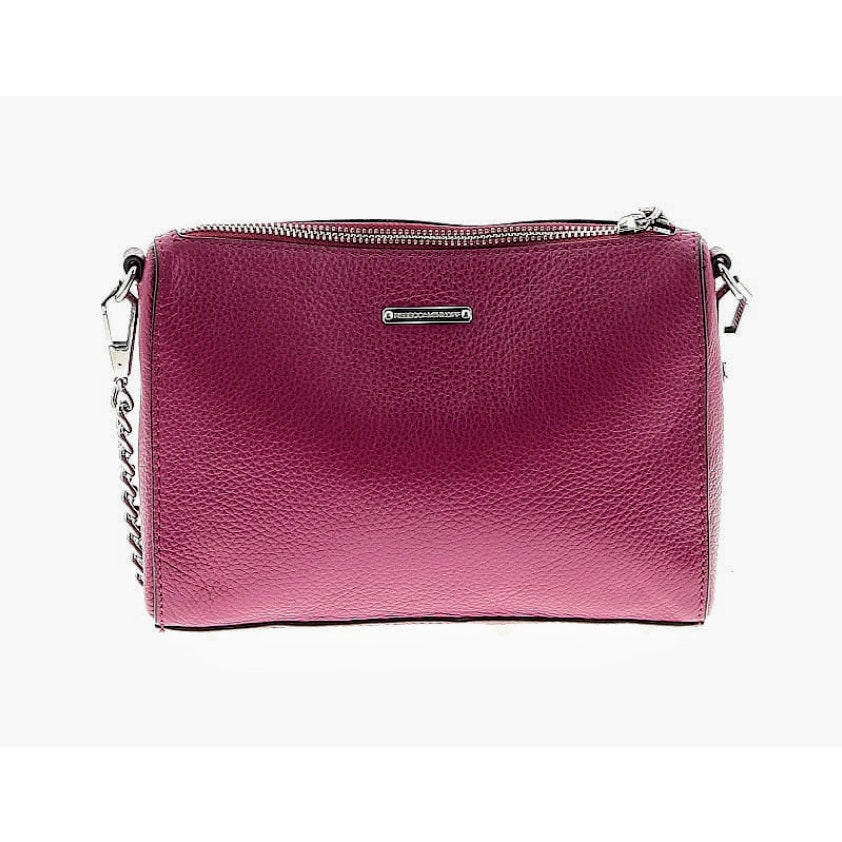 Rebecca Minkoff Mini Port Raspberry Pebble Leather Crossbody Handbag
