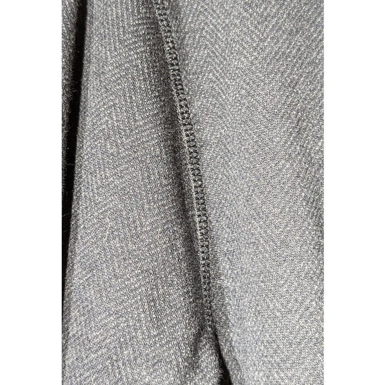 Cremieux Gray Herringbone Pattern Patch Sleeve Quarter Zip Pullover Mens Sz S