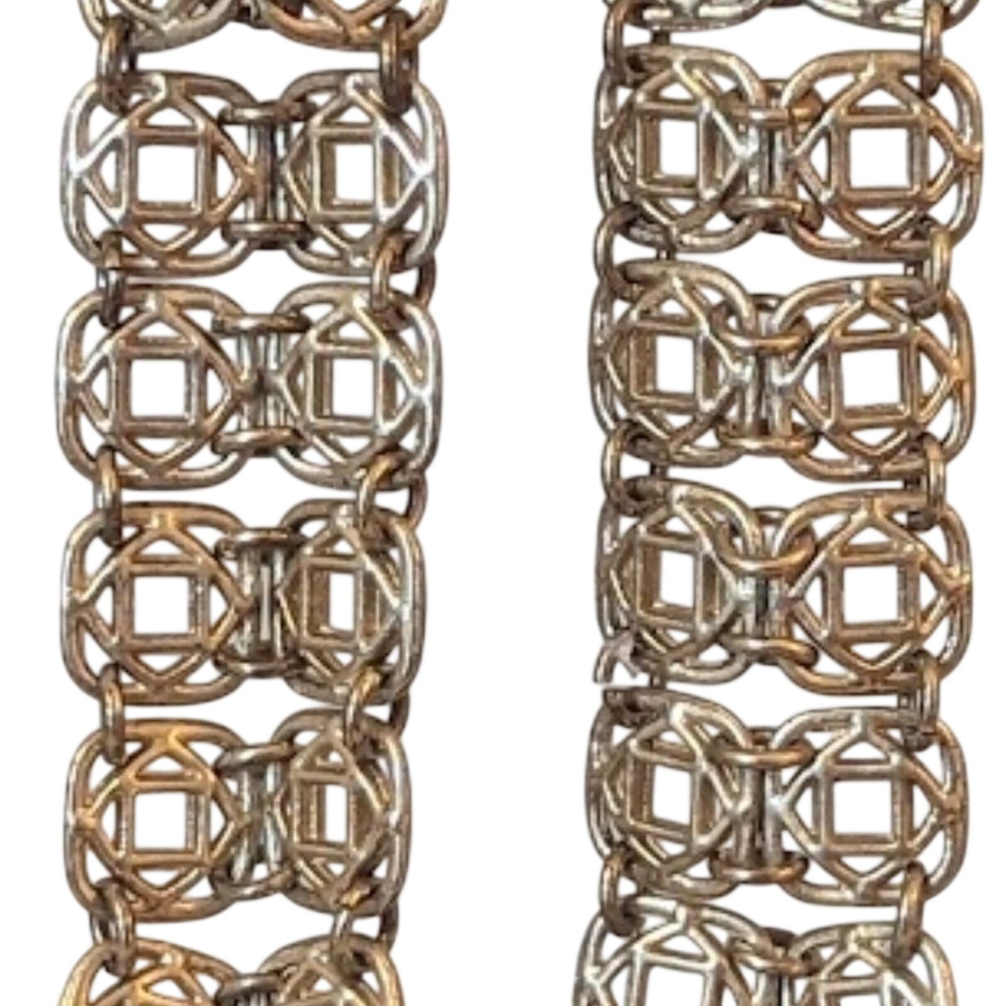 Retired Lia Sophia Gold Tone Chain Articulated Dangle Earrings