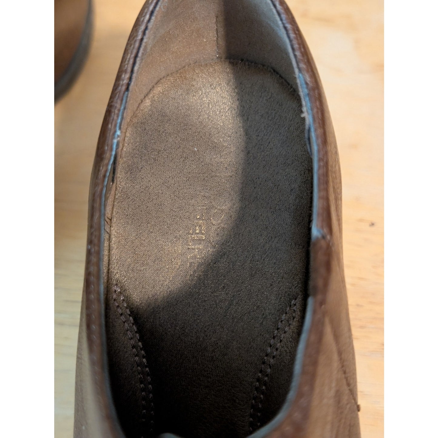 Aerosoles Heel Rest Brown Zip Front Faux Leather Ankle Boot Shoe Women's Size 8