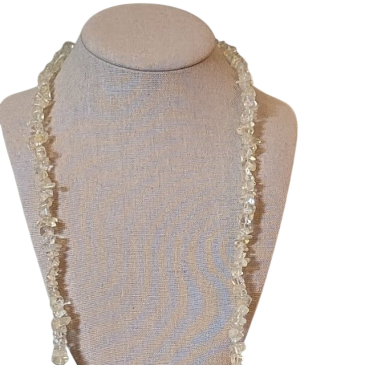 Vintage Genuine Quartz Chip 33" Strand Necklace