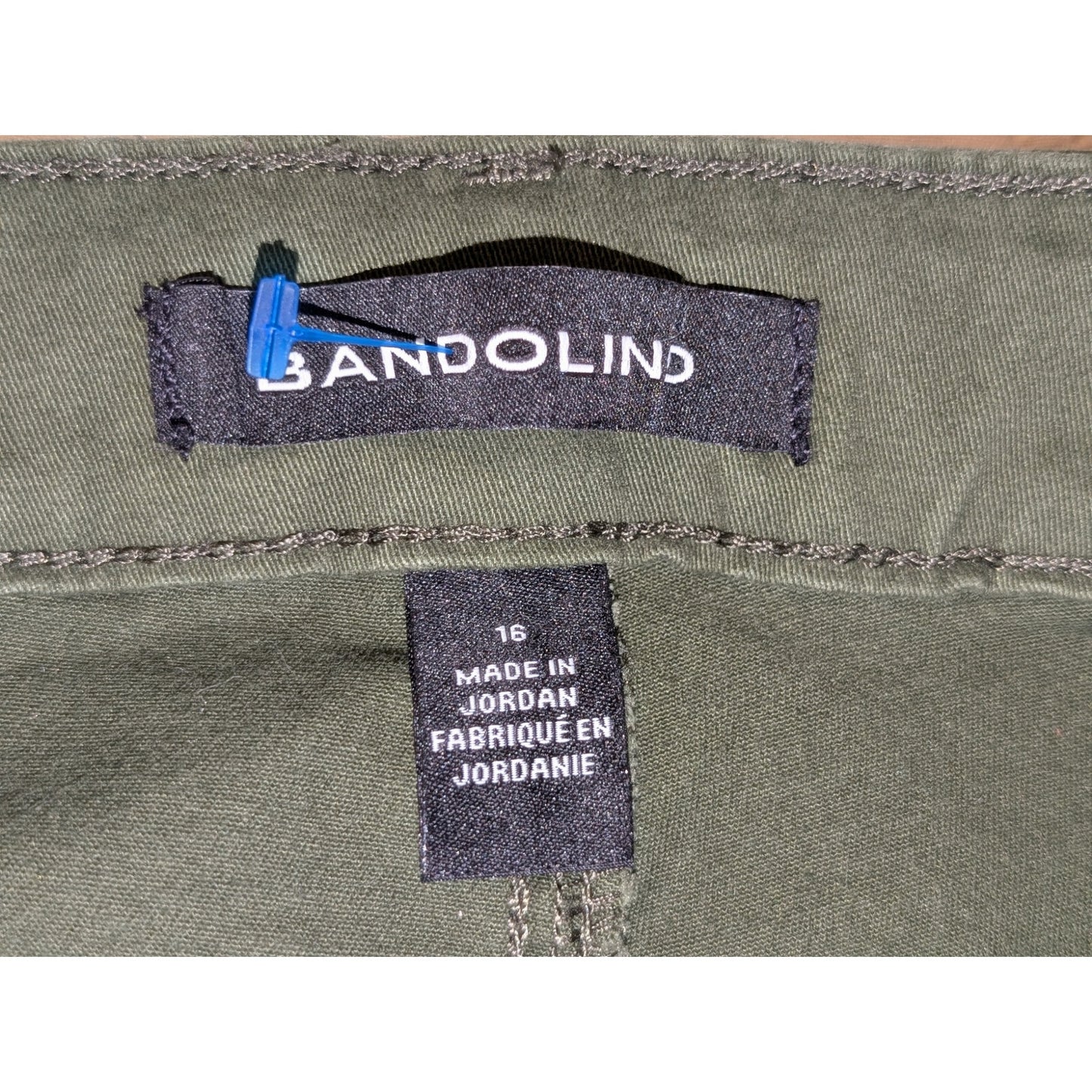 Bandolino 'Amy' Hidden Forest Cotton Stretch Straight Pant Womens' Size 16