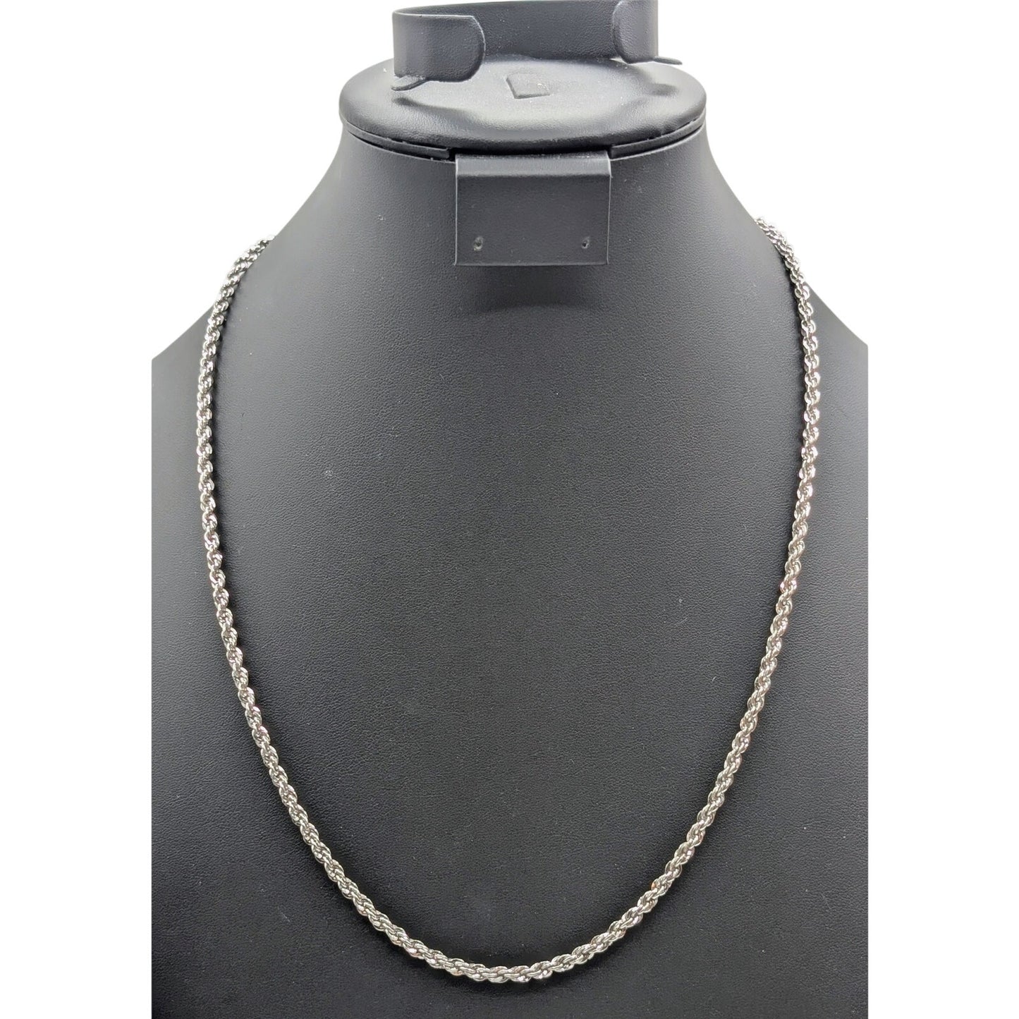 Vintage 925 Sterling Silver Thick 29g 24" Rope Chain Link Necklace