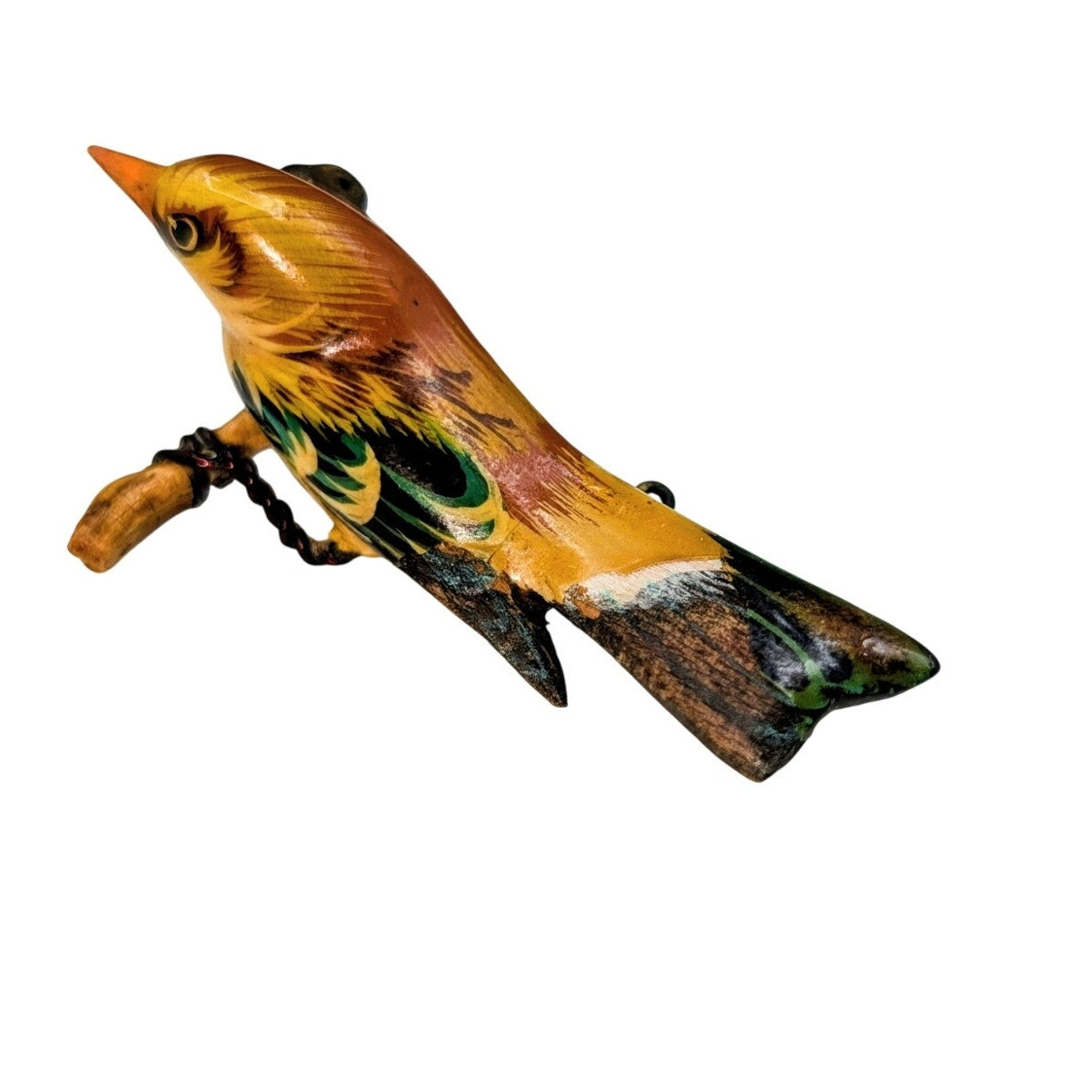 Takahashi Vintage 1950-60s Art and Woodcraft Handmade Goldfinch Pin.