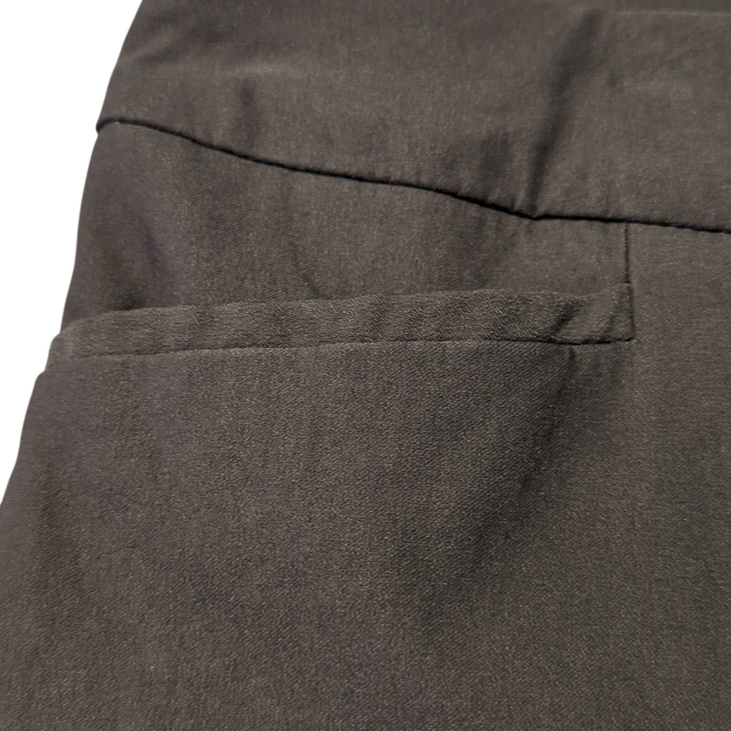 Chico's Women's Size 3 (US 16) Olive Green Button Tab Crop Stretch Pull On Pant