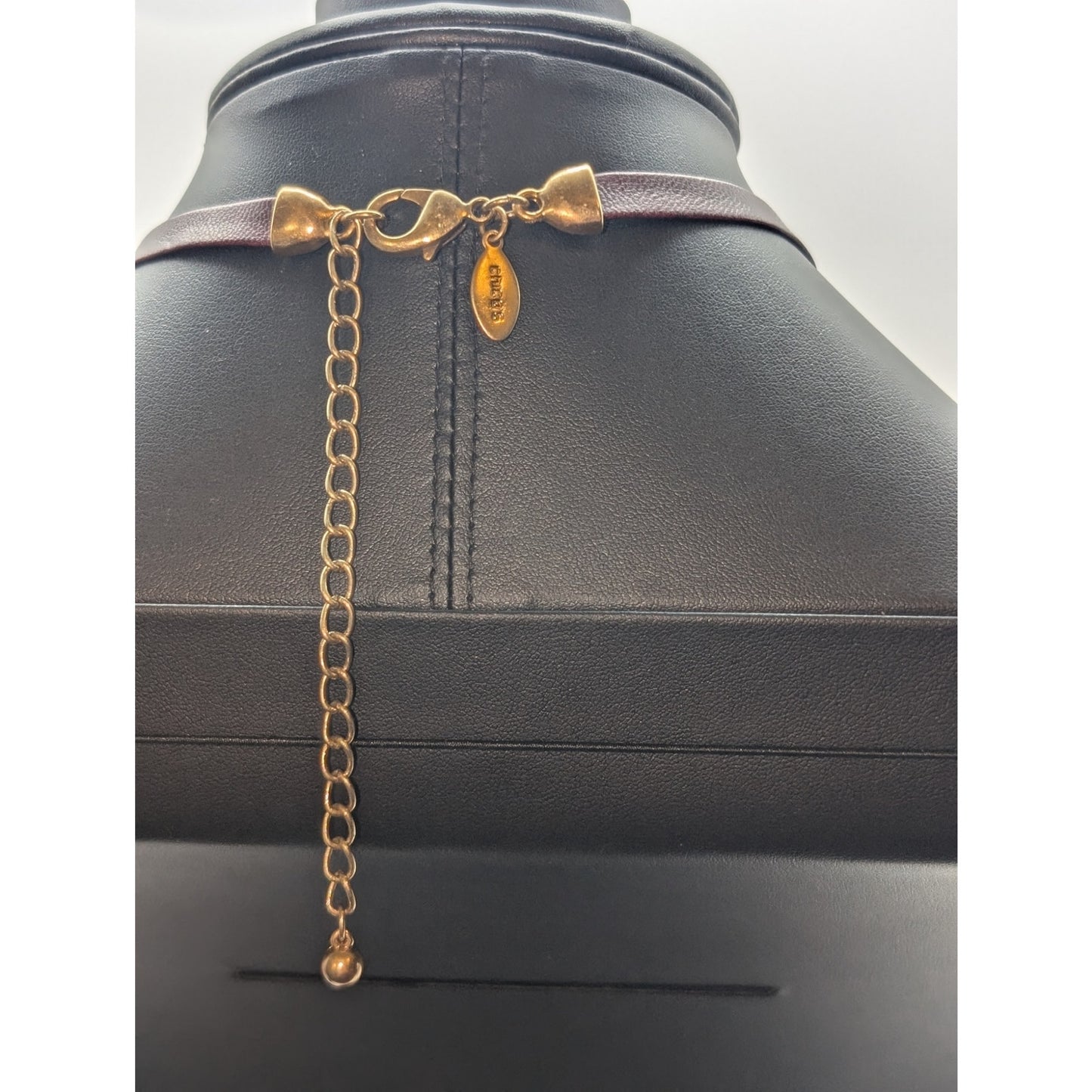 Chico's Chunky Burgundy Lucite Tassel Necklace
