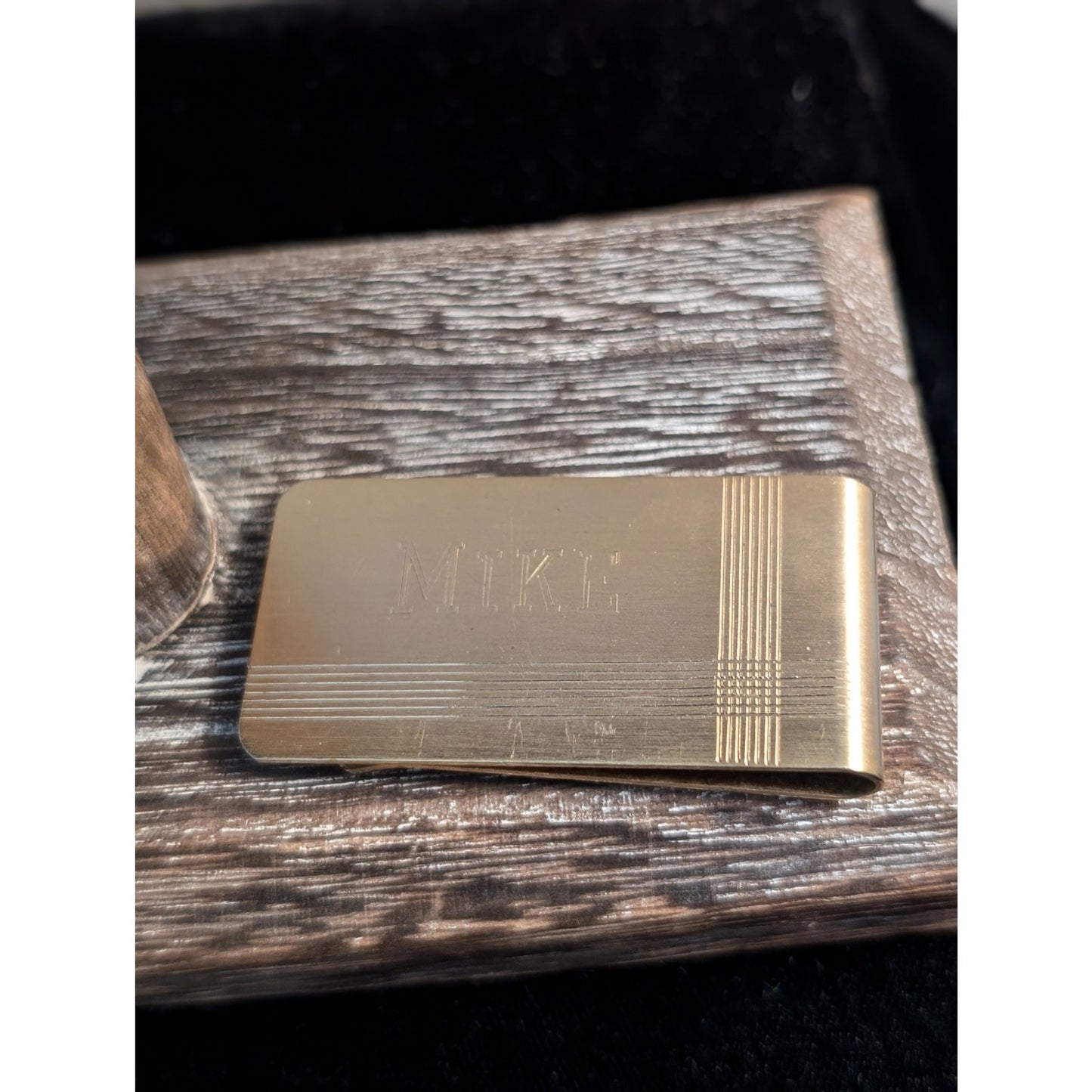 Vintage 'Mike' Engraved Gold Tone Money Clip