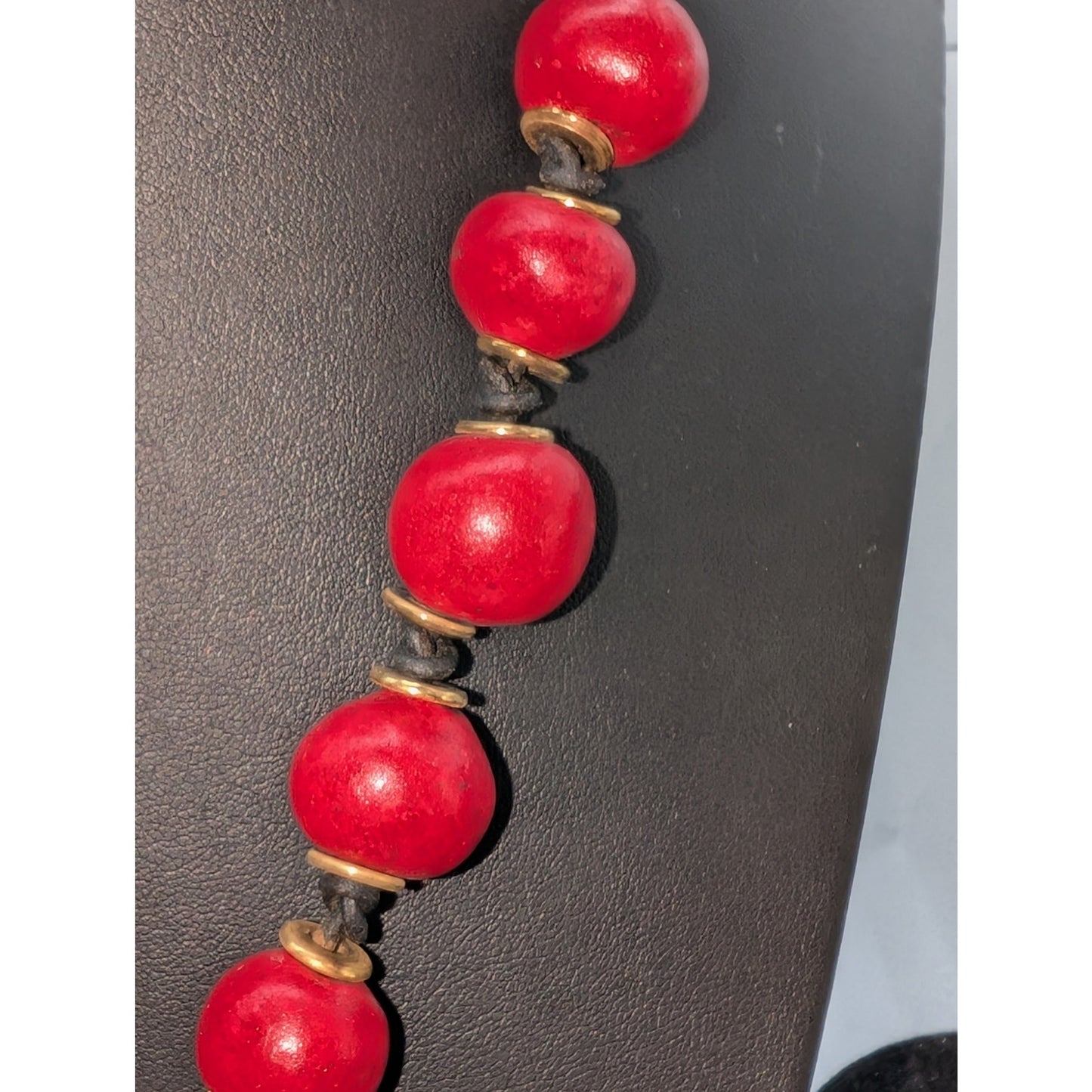 Mixed Jewelry of Red Black Gold Theme Five Piece Lot
