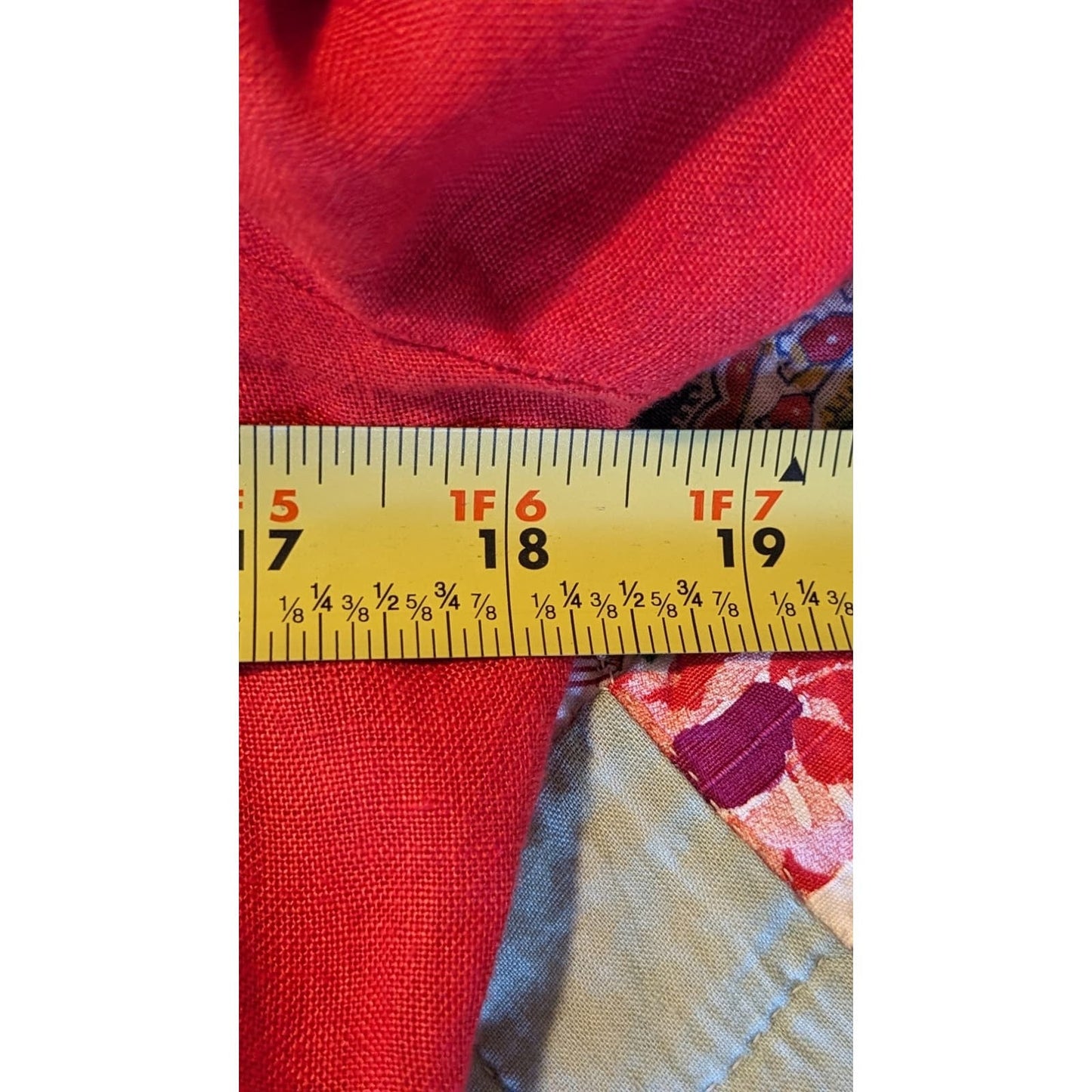 Resi Hammerer Red Vintage 80s Button Front Ruffle Three Quarter Sleeve Top Sz S