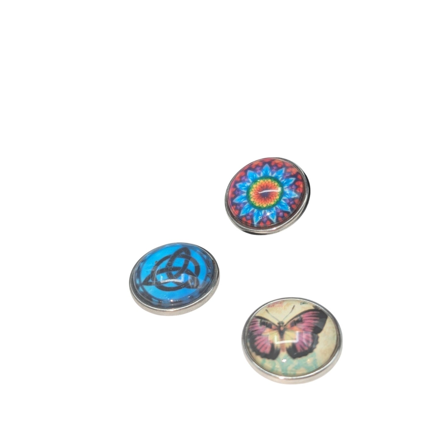 Ginger Snaps Silver Tone Chain Toggle Clasp Bracelet W/ Four Snaps