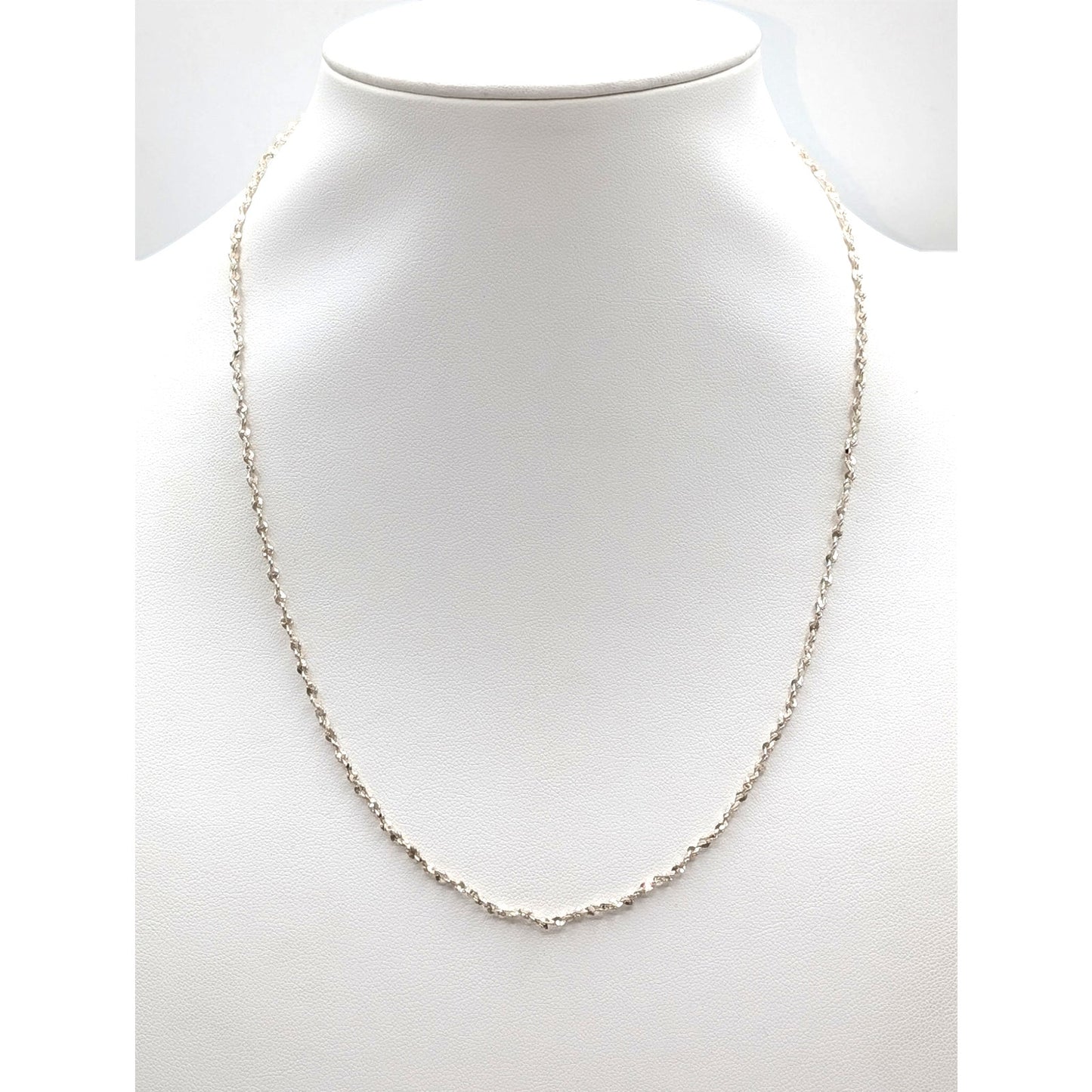925 Sterling Silver Vintage Fancy Sparkle 18" Chain Necklace