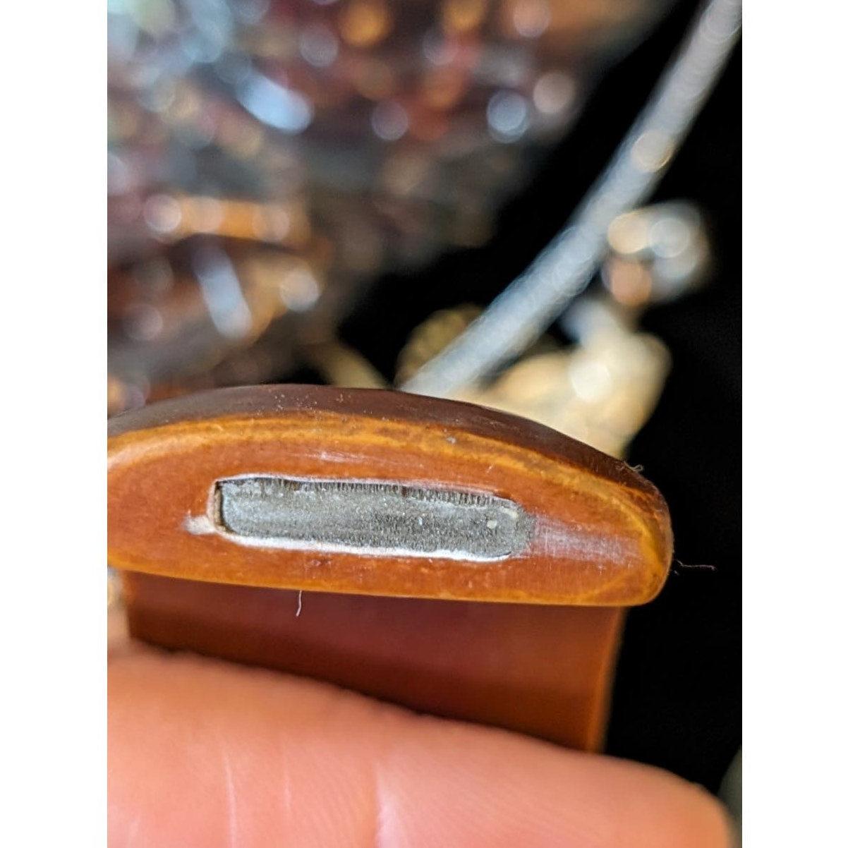 Wood Look Resin Clamper Style 1.25" Wide Bangle Bracelet