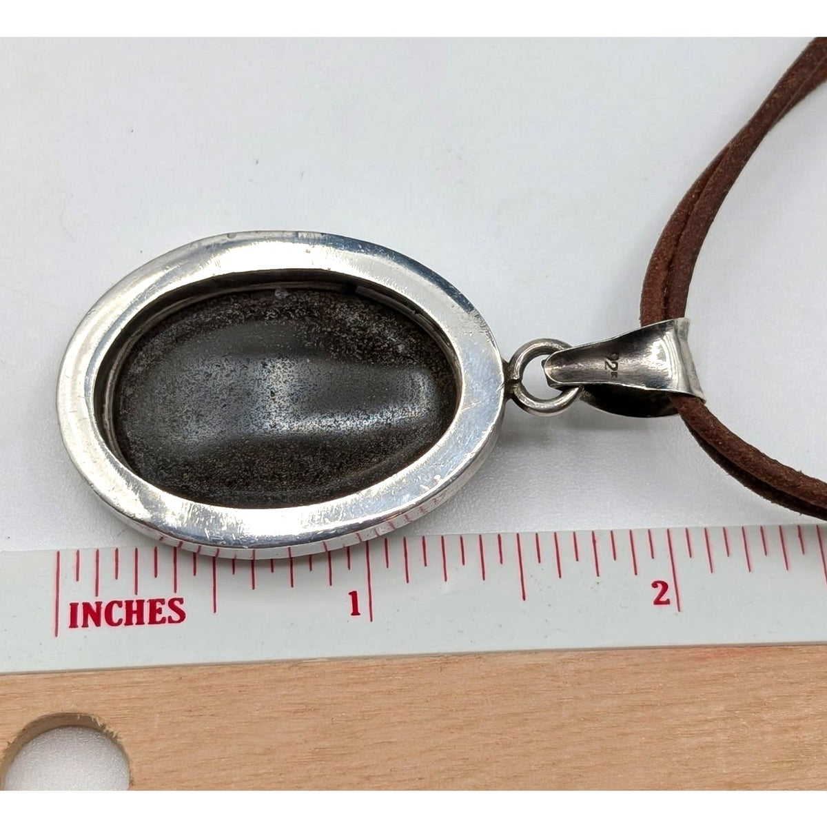 925 Sterling Silver Australian Boulder Opal Pendant 16" Silpada Cord Necklace