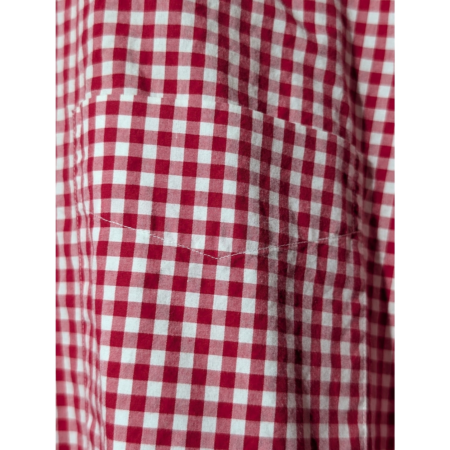 Vtg Ralph Lauren Classic Fit Red Gingham Check Cotton Button Down Shirt Size L