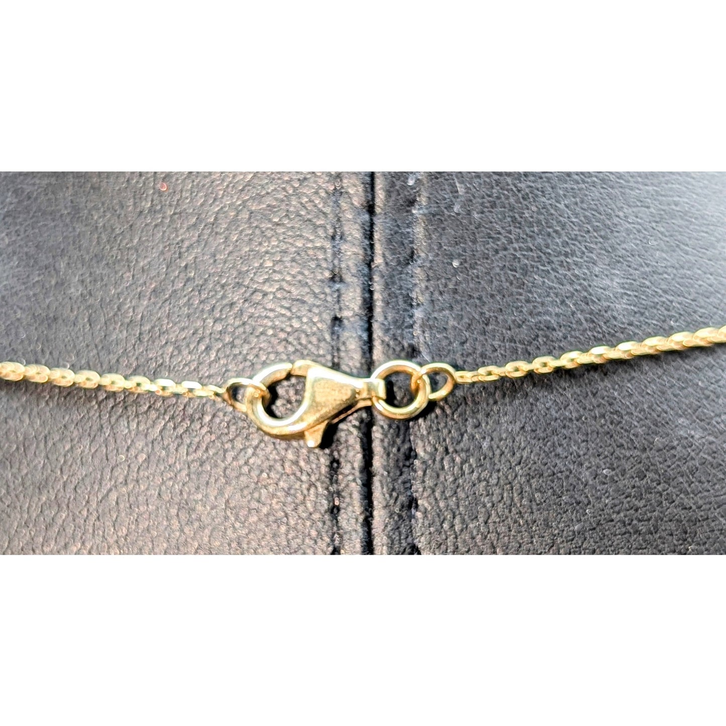 925 Sterling Gold Vermeil Faceted Bezel Set Quartz Pendant Chain Necklace