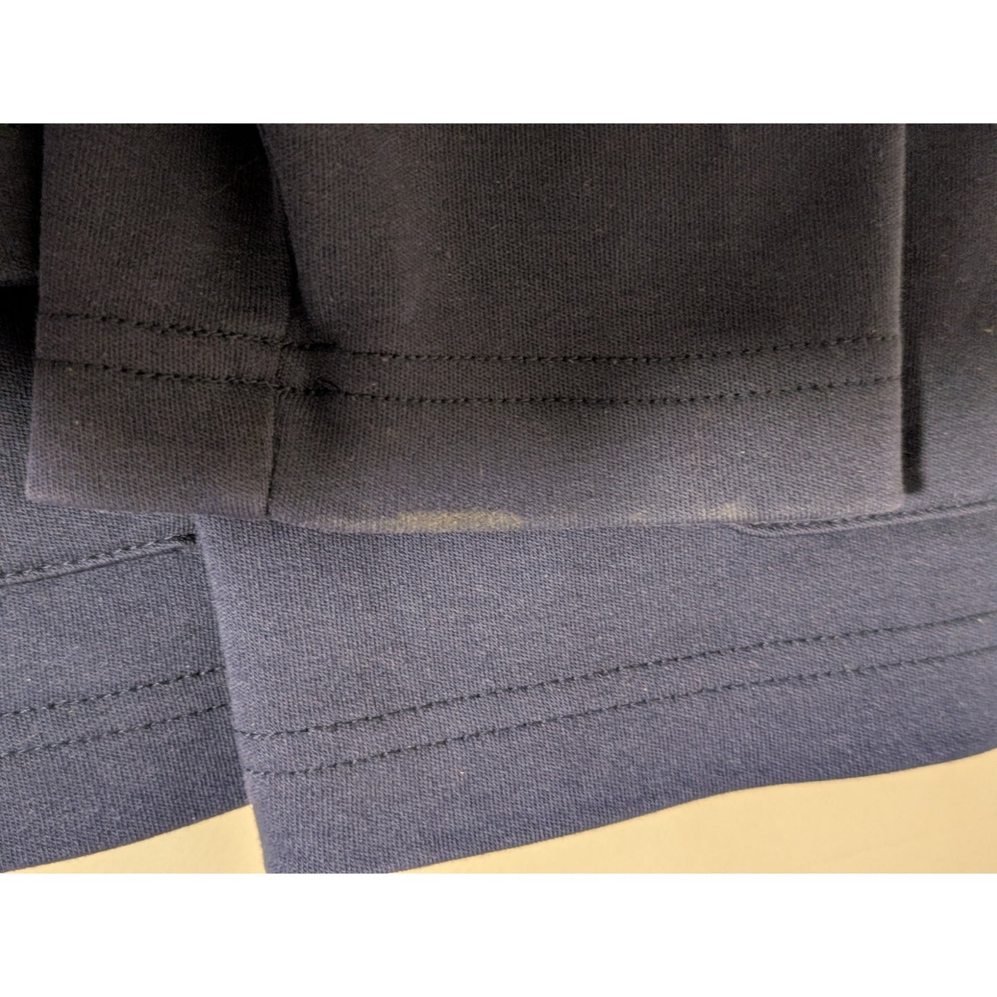 Vtg Lands'End Navy Button V-Neck Cotton Cardigan Sweater Womens' L (14-16)