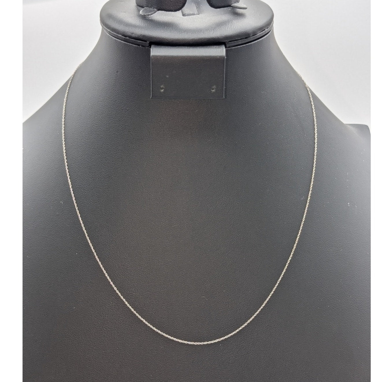 Vintage Marked & Tested 10K White Gold Dainty 20.5" Chain Necklace