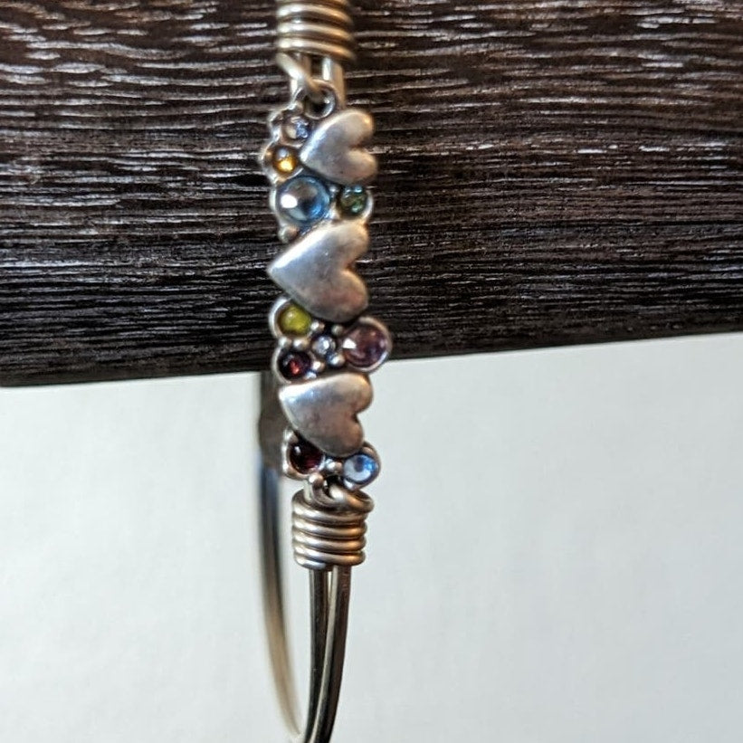 Luca + Danni Crystal Heart Bangle Bracelet