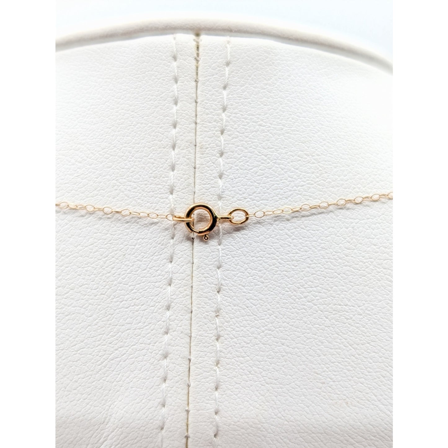 Vtg 14K Yellow Gold Genuine Pearl Pendant 18" Chain Spring Ring Clasp Necklace