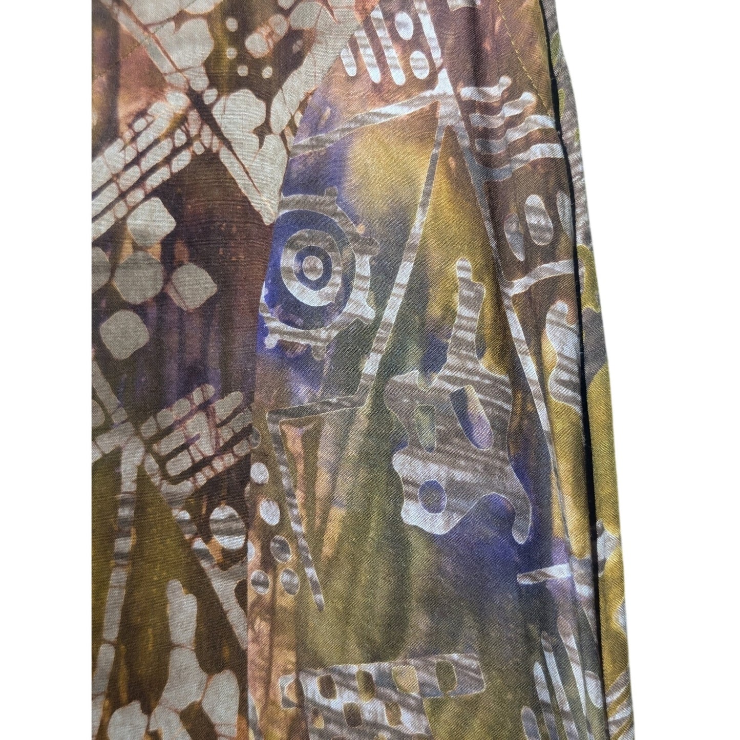 Hand Made In Indonesia 100% Rayon Sleeveless Tie Back Fall Color Dress Size S